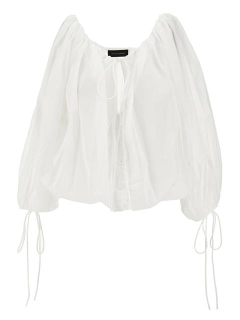 THE ANDAMANE Wilma puff-sleeve blouse