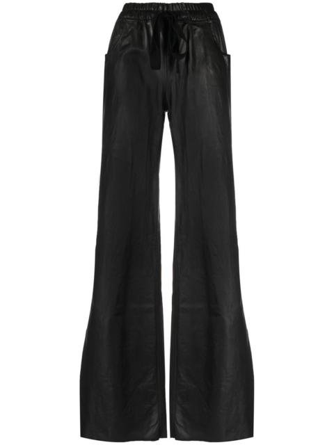 Isaac Sellam wide-leg drawstring leather trousers