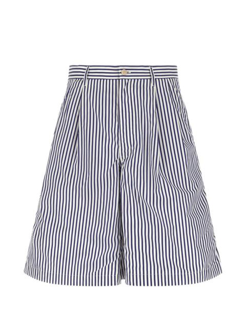 Comme des Garçons SHIRT striped-pattern pleated shorts