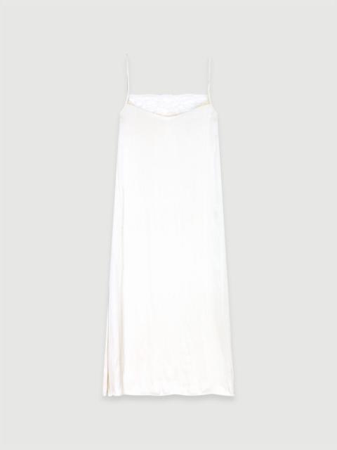 maje Long satin dress