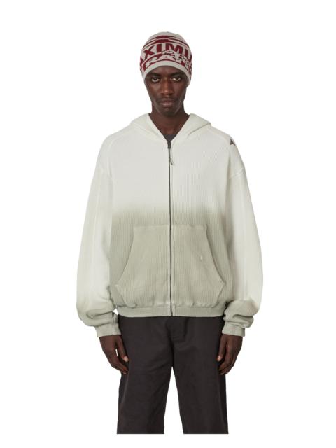 ROA Bee Sun Faded Organic Waffle Zip Up Hoodie
