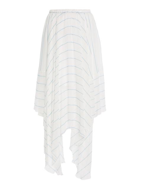 BONDI BORN® Capri Striped Chiffon Maxi Skirt white