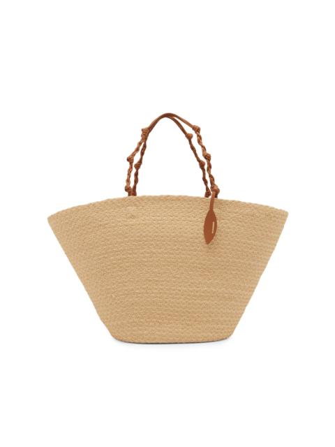 Jil Sander Women's Tangle Large Raffia Bucket Bag - Natural Tan