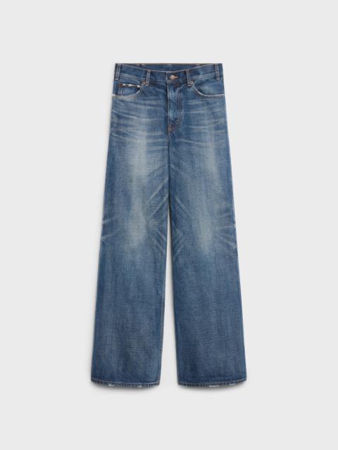 CELINE FLARED SURF JEANS IN DARK UNION WASH DENIM