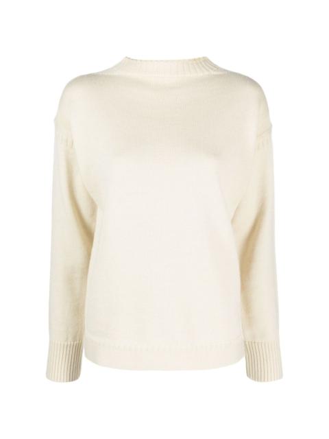 boat-neck wool jumper