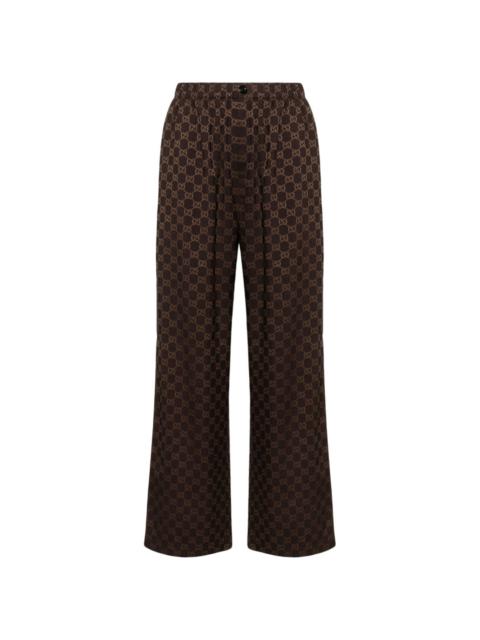 GG-jacquard straight-leg trousers