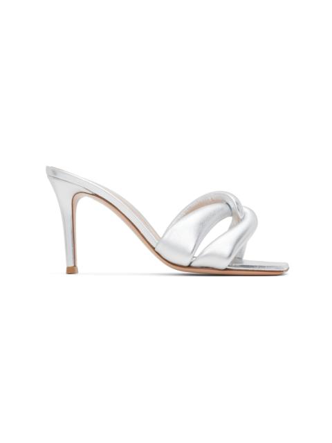 Gianvito Rossi Silver Amour Mules