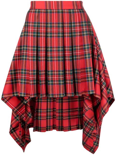 Moschino checked virgin-wool skirt