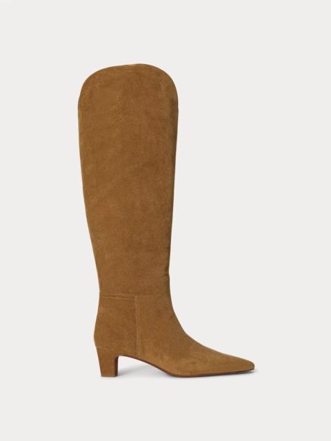 Polo Ralph Lauren Suede Pointed-Toe Tall Boot