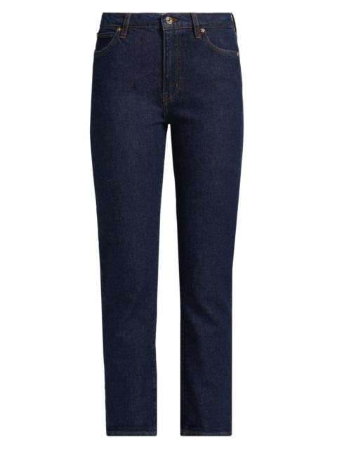 FRAME Women's Borrowed Slim Mid-Rise Jeans - Taboo