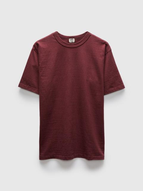 Warehouse & Co. Fallen Cotton Slub Tee in Bordeaux