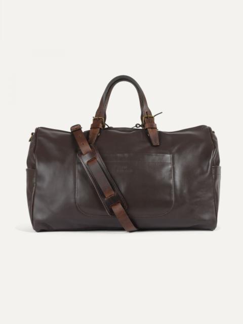 Bleu de Chauffe HOBO LISCIO TRAVEL BAG - BROWN