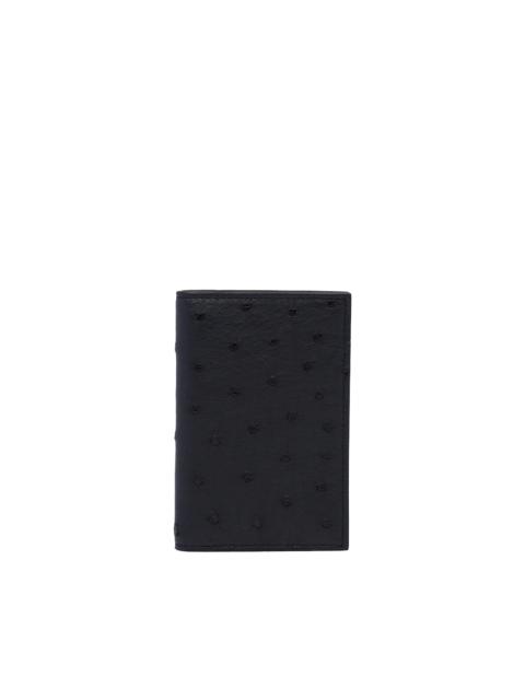 Prada Ostrich Leather Card Holder