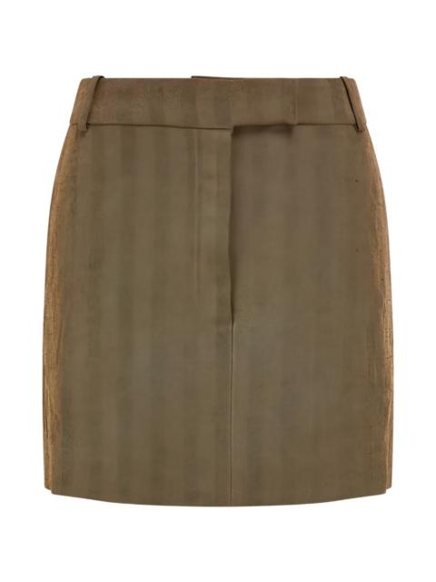 FERRAGAMO herringbone mini skirt