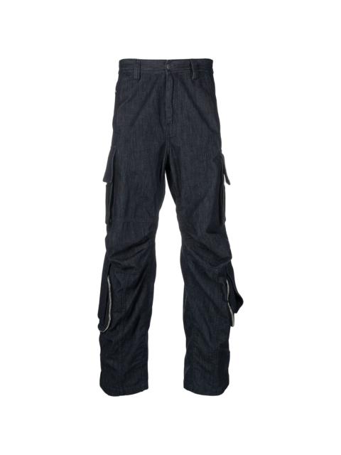 Diesel mid-rise cargo jeans
