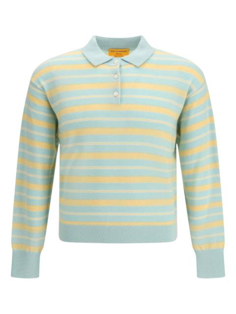 GUEST IN RESIDENCE striped ribbed polo shirt