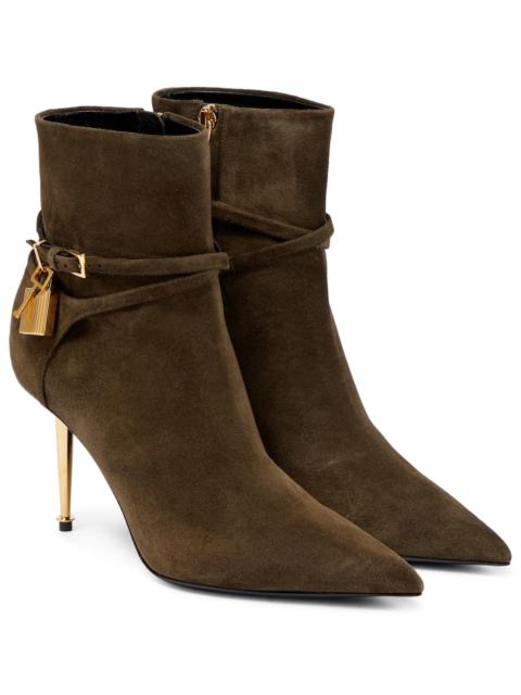 TOM FORD Padlock suede ankle boots