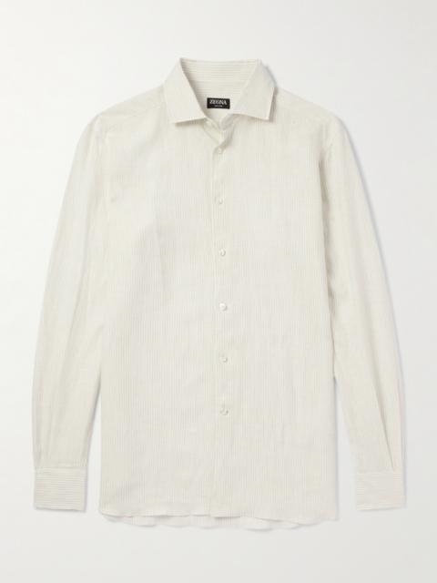 ZEGNA Striped Oasi Linen Shirt