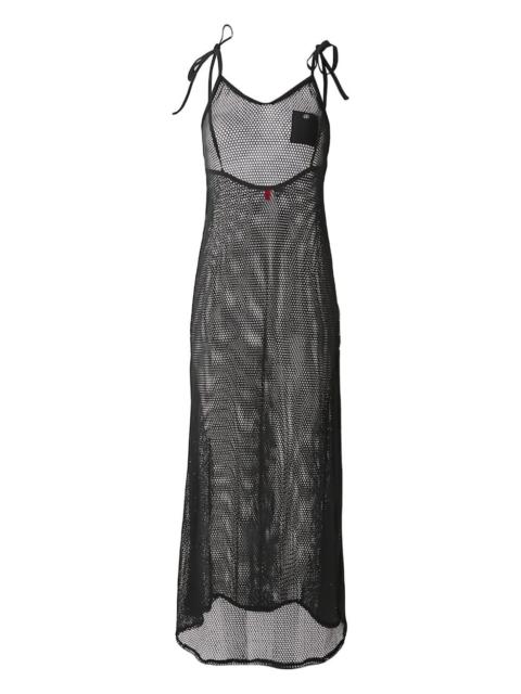 HUGO halterneck mesh maxi dress