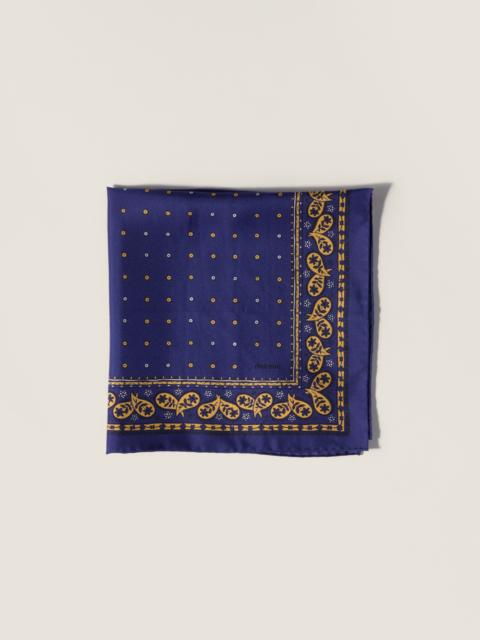 Miu Miu Printed twill scarf