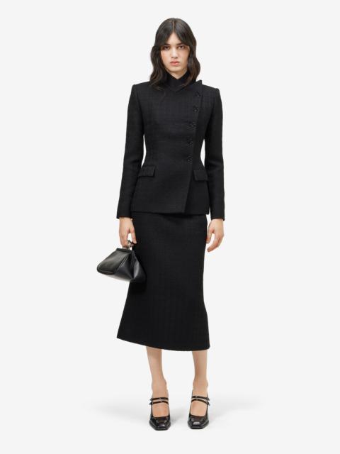 Alexander McQueen Women's Light Tweed Single-breasted Jacket in Black