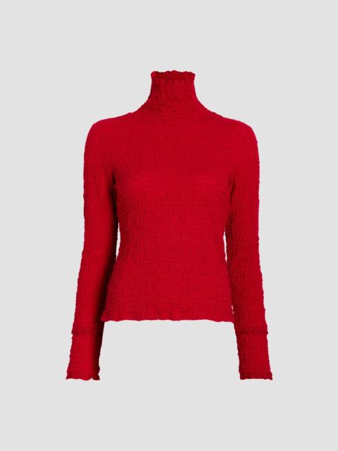 Proenza Schouler Women's Harriet Stretch Jacquard Turtleneck Top - Red