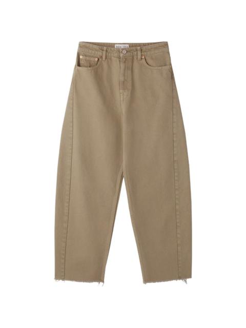 RECTO washed curved-leg jeans