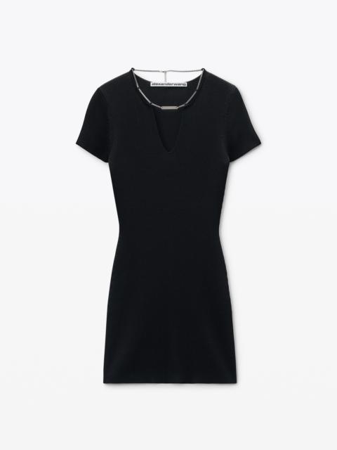 ワンピース Alexander Wang Black viscose blend mini dress Alexander Wang Viscose Blend Mini Dress In Black | ModeSens