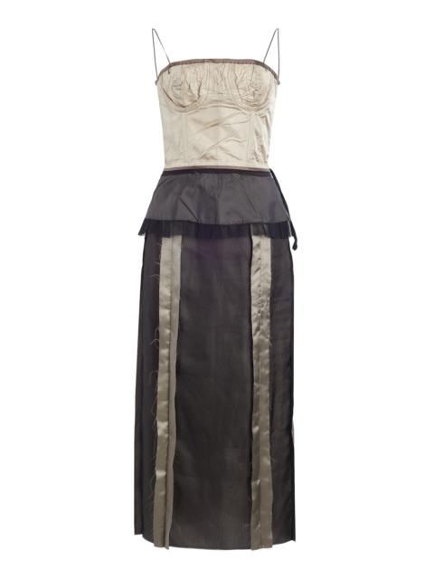 Maison Margiela Silk Midi Dress green