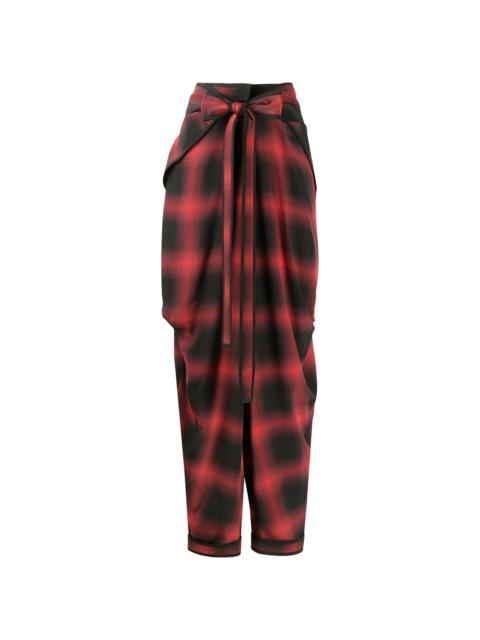 Stella McCartney Bessie check silk trousers