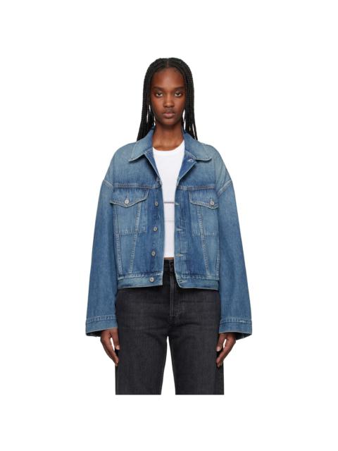 Citizens of Humanity Blue Quira Puff Denim Jacket | REVERSIBLE