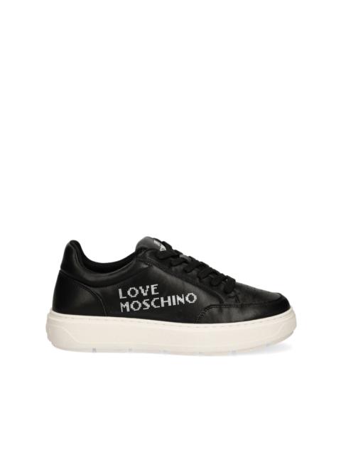 logo lettering lace-up trainers