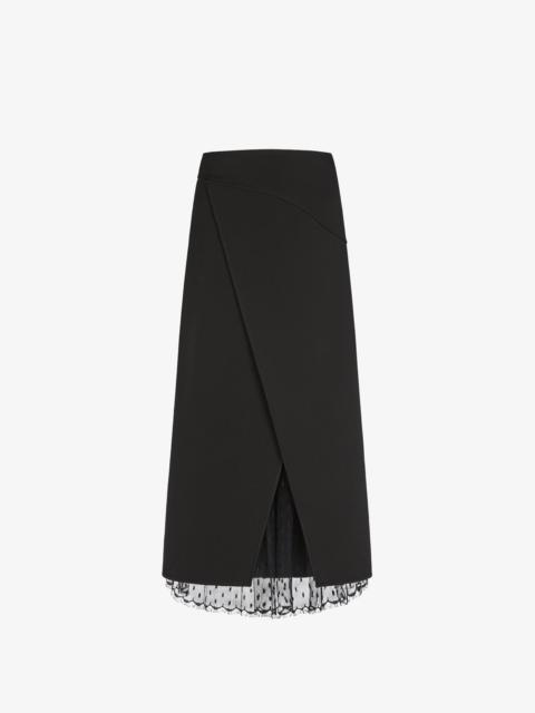 Givenchy Wrap skirt in viscose and lace