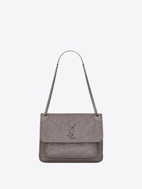 niki medium chain bag in crinkled vintage leather