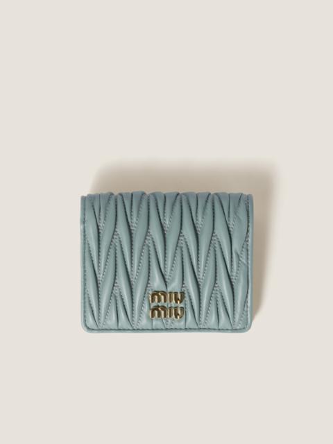 Miu Miu Small matelassé nappa leather wallet