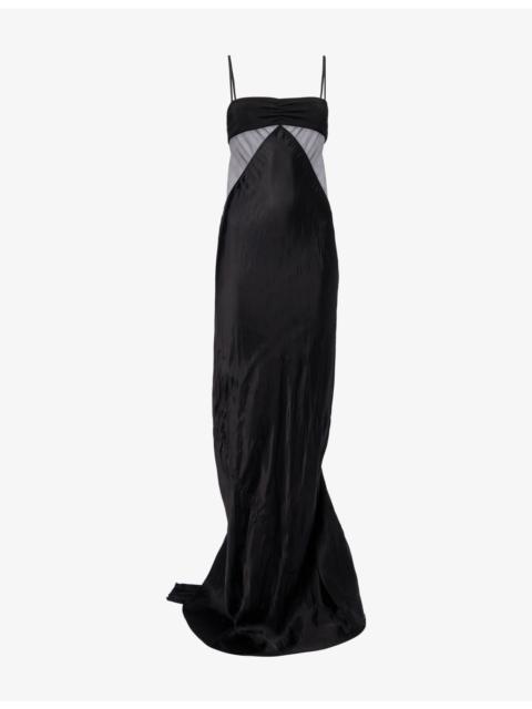 Rick Owens Combo Slip Panelled Satin Gown