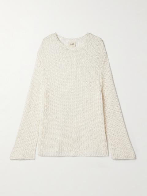KHAITE Elowen Open-knit Cotton Sweater
