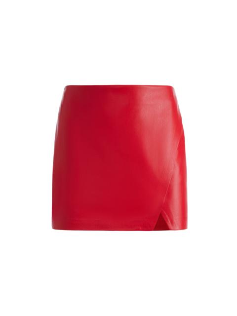 Alice + Olivia SIOBHAN VEGAN WRAP MINI SKIRT