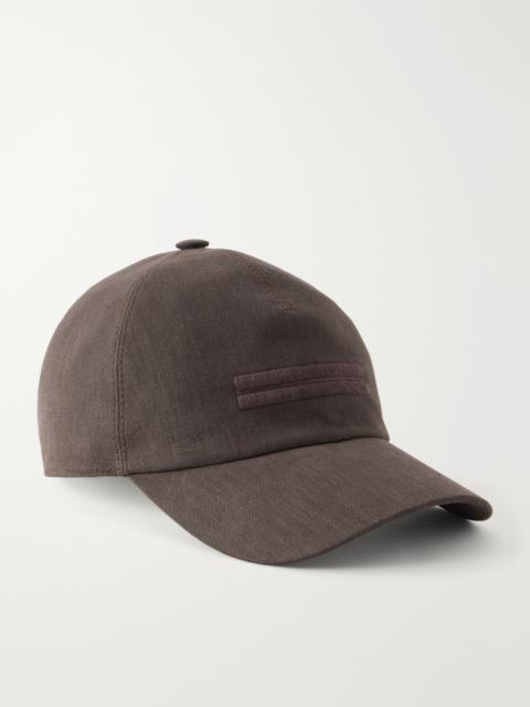 ZEGNA Oasi Logo-embellished Linen Cap
