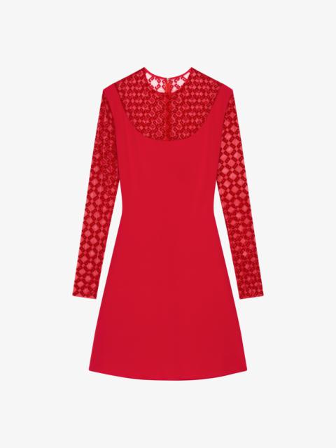 Givenchy DRESS IN JERSEY AND MONOGRAM 72 TULLE
