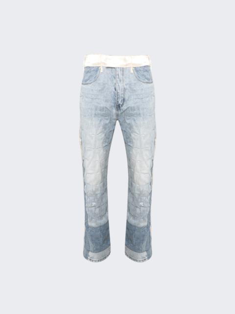 Gathered Tuxedo Jeans Sky