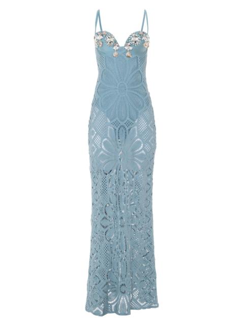 PatBO Women's Camila Coelho x PatBo Crochet Maxi Dress - Blue