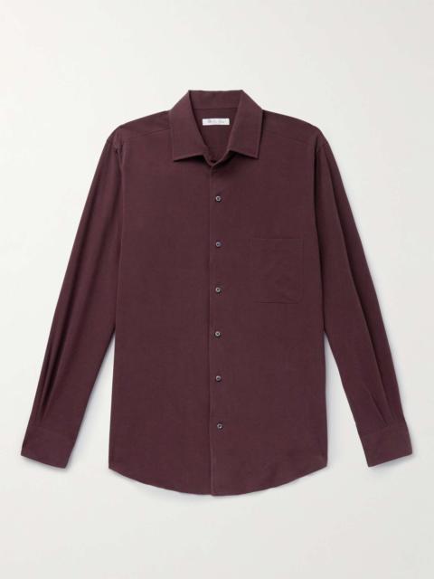 Loro Piana Andre Garment-Dyed Silk Shirt