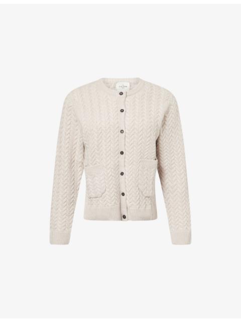 LE KASHA Basauri Cable-Knit Cashmere Cardigan