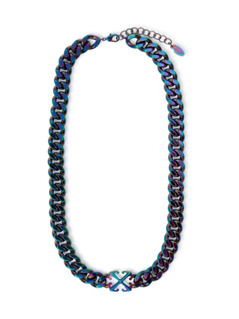 Off-White Iridescent Arrow Chain Necklace