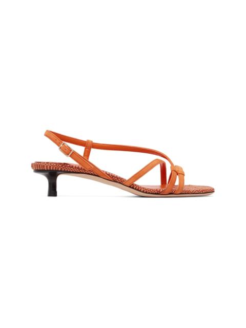 JIMMY CHOO Orange Farris 35 Heeled Sandals