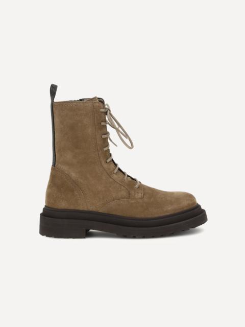 Brunello Cucinelli Suede lace-up Ankle Boots