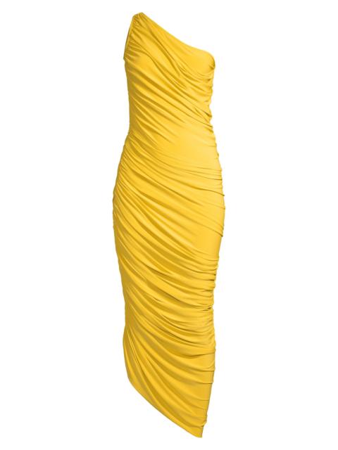 NORMA KAMALI Women's Diana Ruched One-Shoulder Gown - Lemon