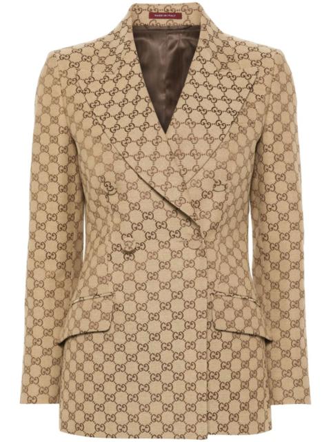 Gg motif double-breasted blazer jacket