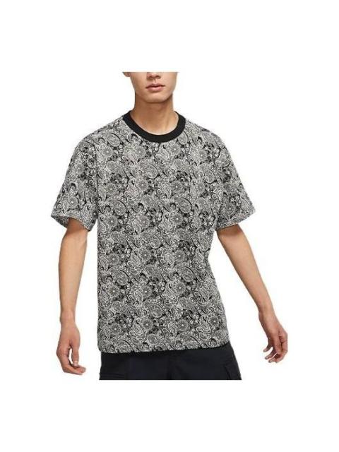 Nike Men's Nike Curved Teardrop Printing Cotton Short Sleeve Sail White T-Shirt DN7304-133